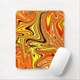 Tapis De Souris Tournant de marbre orange tendance