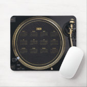 Tapis De Souris Tourne-disque DJ avec calendrier 2020 Mousepad (Avec souris)