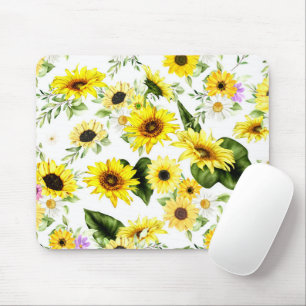 Tapis De Souris Tournesol à l'aquarelle 7