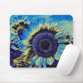 Tapis De Souris Tournesol Bleu (Avec souris)