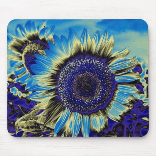 Tapis De Souris Tournesol Bleu (Devant)