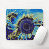 Tapis De Souris Tournesol bleu (Avec souris)