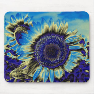 Tapis De Souris Tournesol bleu
