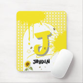 Tapis De Souris Tournesol d'aquarelle avec Mousepad (Avec souris)