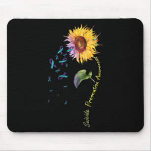 Tapis De Souris Tournesol de sensibilisation à la prévention du su