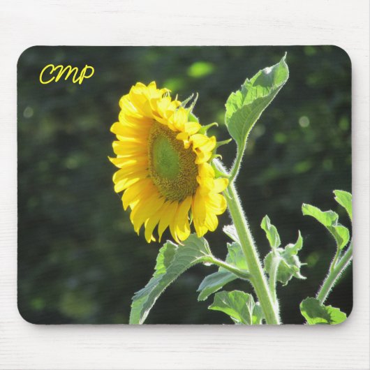 Tapis De Souris Tournesol d'été avec vos initiales (Devant)