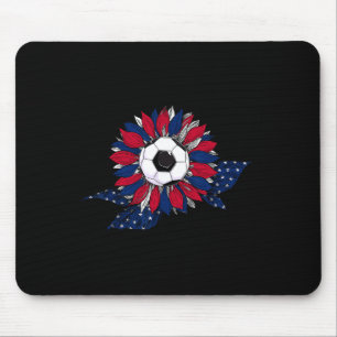 Tapis De Souris Tournesol drôle et football Ll avec drapeau améric