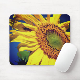 Tapis De Souris Tournesol Et Fleur Invitée