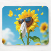 Tapis De Souris Tournesol éternué dans un tissus (Devant)