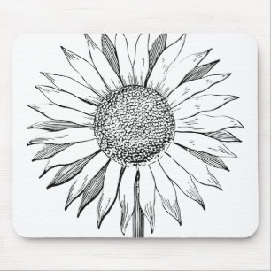 Tapis De Souris Tournesol illustré