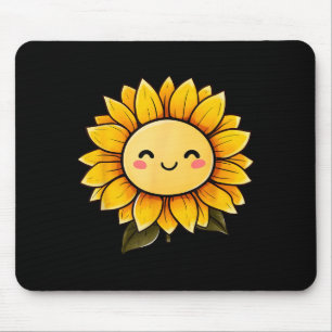 Tapis De Souris Tournesol Mignon Floral Fleur Joyeuse Graphique Dr