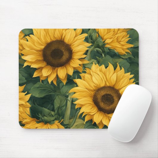Tapis De Souris Tournesol Mousepad (Avec souris)