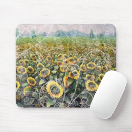 Tapis De Souris Tournesol Mousepad (Avec souris)