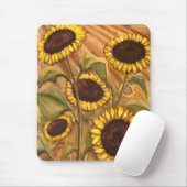 Tapis De Souris Tournesol Mousepad Beau Cadeaux Fleurs Jaunes (Avec souris)