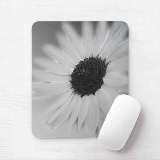 Tapis De Souris tournesol noir et blanc (Avec souris)