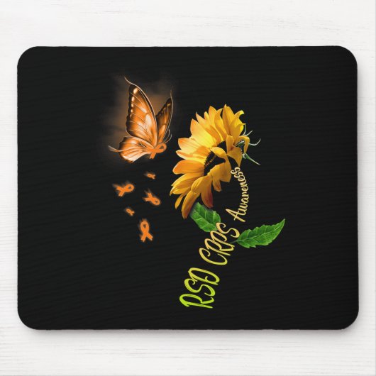 Tapis De Souris Tournesol papillon RSD Sensibilisation 1 (Devant)