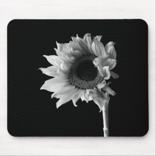 Tapis De Souris Tournesol - Photographie noir et blanc