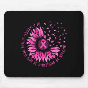 Tapis De Souris Tournesol rose Ruban Papillon Cancer du sein Awar