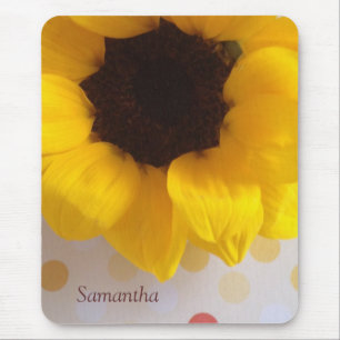 Tapis De Souris tournesol sur mousepad pois