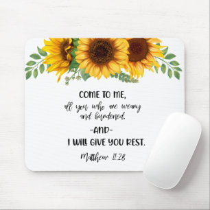 Tapis de souris Tournesol Verset biblique