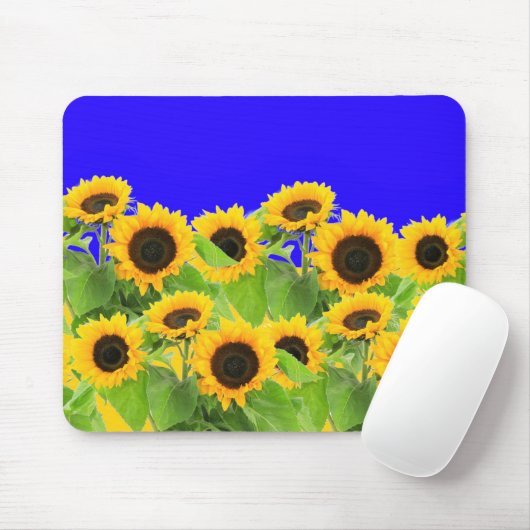 Tapis De Souris Tournesols Souris Pad Ukraine Drapeaux Couleurs - (Avec souris)