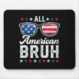 Tapis De Souris Tout Américain Bruh 4 Juillet Garçons Patriotique