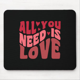 Tapis De Souris Tout ce dont vous avez besoin est Love Retro Style