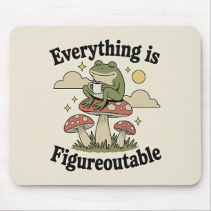 Tapis De Souris Tout est résolvable grenouille avec du café