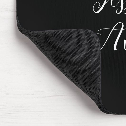 Tapis De Souris Tout nom | Élégant script blanc modifiable sur noi (Coin)