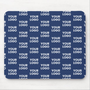 Tapis De Souris Toute image ou logo d'entreprise bleu marine foncé