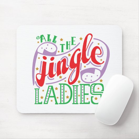 Tapis De Souris Toutes les filles Jingle Noël | Mousepad (Avec souris)