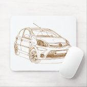 Tapis De Souris Toy Aygo 2013 (Avec souris)