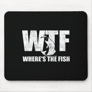 Tapis De Souris Tqrp Où est le poisson Hommes Gif de pêche drôle