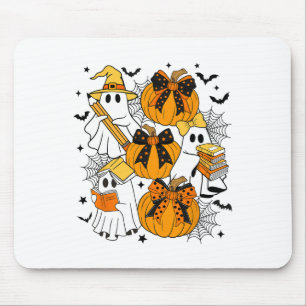 Tapis De Souris Trace Ou Enseignant Fantôme Halloween Retro Flora