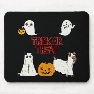 Tapis De Souris Trace ou traitement des fantômes d'Halloween