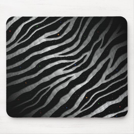 Tapis De Souris Tracées SpaceTime arrachées - Noir/Blanc (Devant)