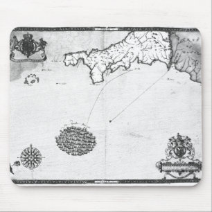 Tapis De Souris Tracez montrer l'itinéraire de la flotte d'armada