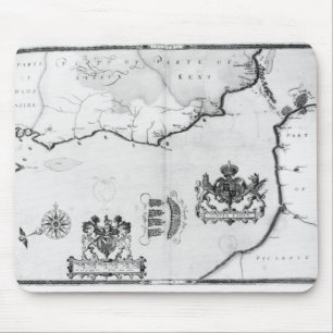 Tapis De Souris Tracez No.8 montrant l'itinéraire de la flotte