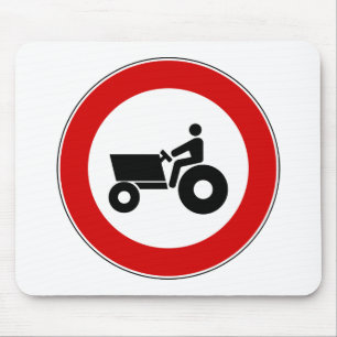 Tapis De Souris Tracteur cultivant le signe