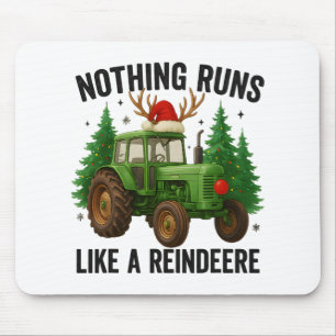 Tapis De Souris Tracteur de Noël Rien ne tourne comme un renne