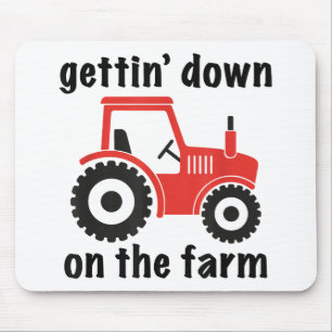 Tapis De Souris Tracteur Descendre sur la ferme Pays Nacre Danc