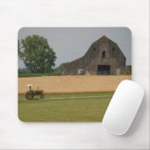 Tapis De Souris Tracteur Mousepad : Tracteur et grange (Avec souris)