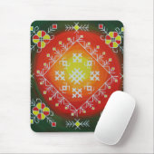Tapis De Souris Traditional Latvian folk art with symbols painting (Avec souris)