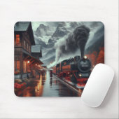 Tapis De Souris Train de montagne d'automne (Avec souris)