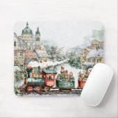 Tapis De Souris Train de Noël (Avec souris)