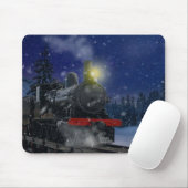Tapis De Souris Train de Noël dans la neige (Avec souris)