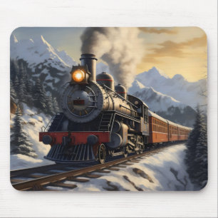 Tapis De Souris Train d'hiver