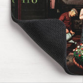 Tapis De Souris Train Yard Flower Garden par Stevan Dohanos (Coin)