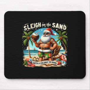 Tapis De Souris Traîneau sur le sable avec une noix de coco à la m