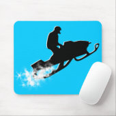 Tapis De Souris traînée snowmobiling de poudre (Avec souris)